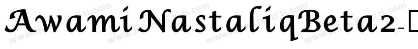 Awami Nastaliq Beta2字体转换